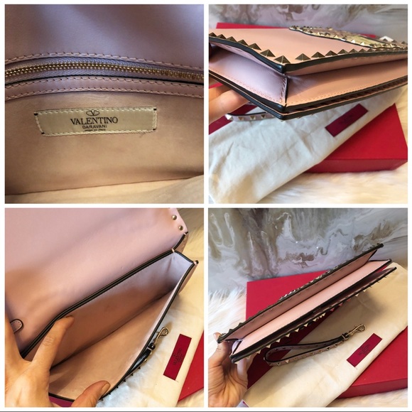 3K Valentino Pink Kimono 1997 Rockstud Clutch - Picture 5 of 8